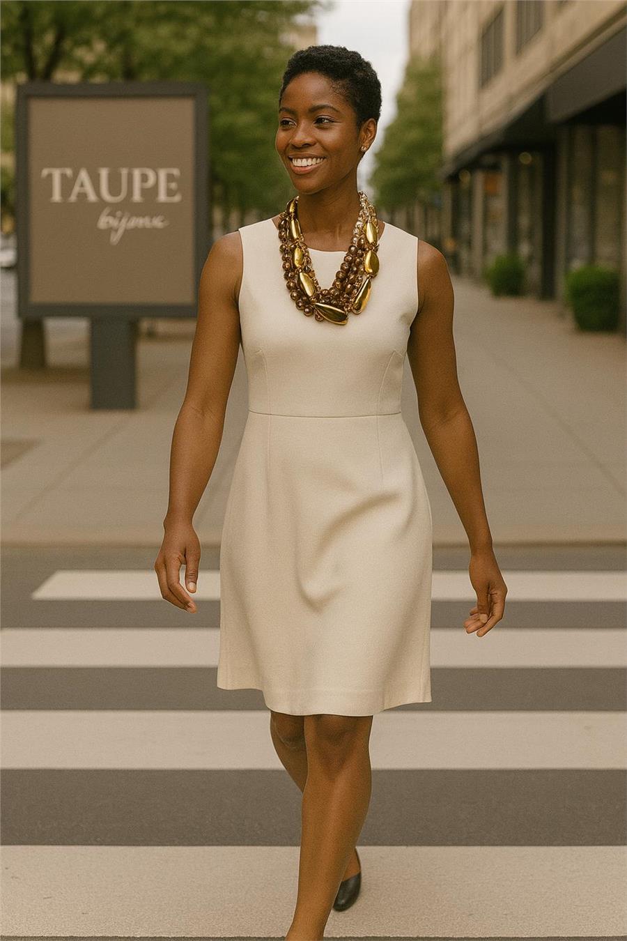 Sheila Bronz ve Gold Boncuklu Çoklu Kolye